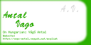 antal vago business card